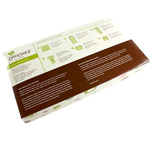 Osocozy Prefolds Unbleached Cloth Baby Diapers, Size 2 (15-30 Lbs.), Soft, Absorbent And Durable 100% Natural Cotton, Our Top Selling Diaper Service Quality Prefolds, Unbleached Natural Color - 6 Pack #TOP1