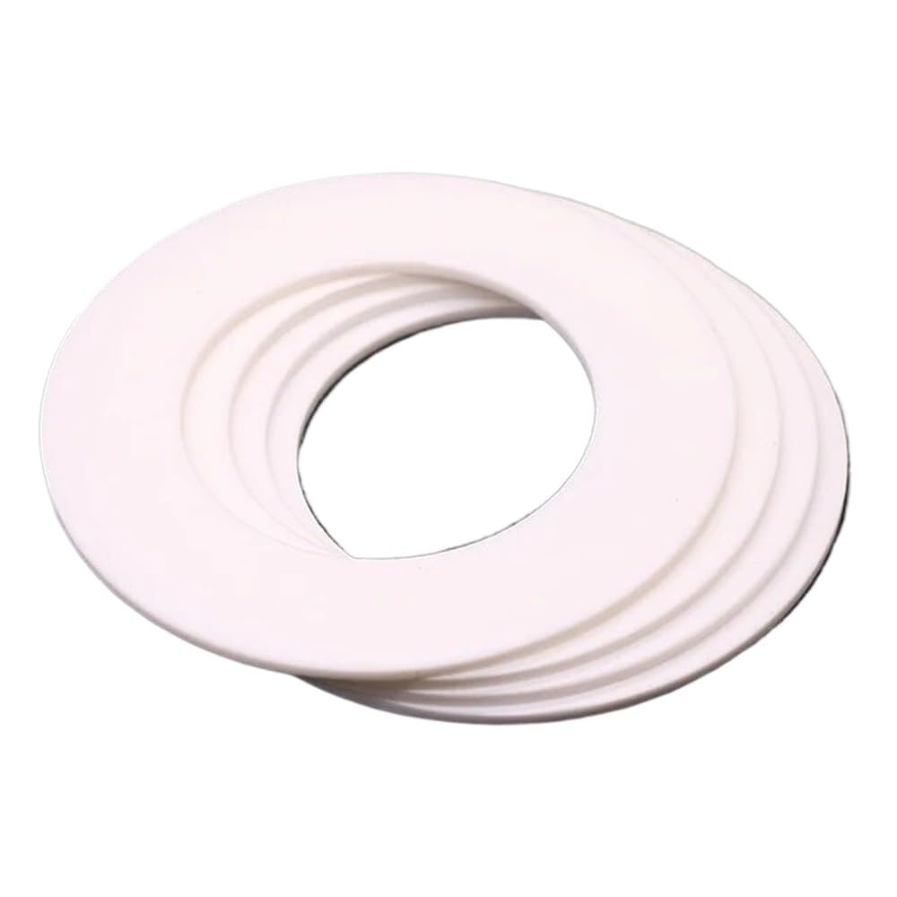 Rondelle in gomma, Rondelle piatte in PTFE bianco ID 10-30mm, confezione da 50 per la tenuta del manometro a flangia(28x38x1.5mm)