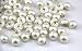 Pack of 50pcs 10mm White Pearl Bead Cap Half Ball Dome Metal Circle Hook Buttons for Crafting Sewing Scarpbooking Scarf and Clothes
