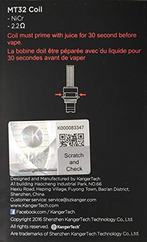 Genuine Kanger Testine 5 x 2.5 ohm Protank 1 & 2 /...