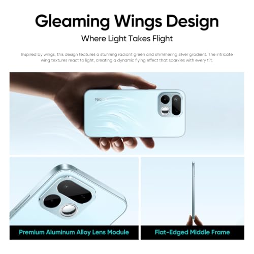 Image of realme 16T 5G Smartphone 6GB+128GB, 8000mAh Battery,45W Fast Charging, 6.8 inch 144Hz Display,Rear 50MP+Front 16MP, Dimensity 6300, IP69, AI Camera, Green