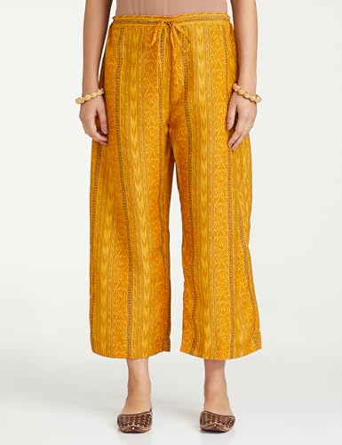 Image of BIBA Women Art Silk Straight Kurta Palazzo Suit Set