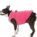 Gooby Padded Vest Dog Jacket - Solid Pink, Medium - Warm Zip Up Vest Fleece Jacket with Dual D Ring Leash Water Resistant for Small to Medium Dogs