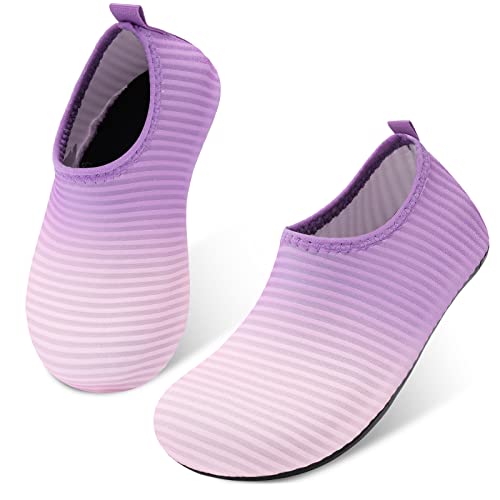 JIASUQI Kid's Boys Girls Slip on Casual Water Shoes for Beach Park Black Blue US 12.5-13 M Little Kid