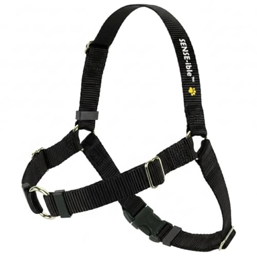 Softouch Sense-ible No-Pull Dog Harness (Black, Extra Small)
