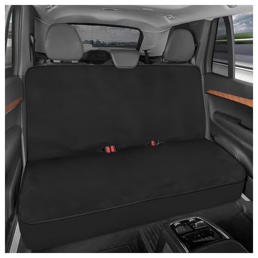 Motor Trend AquaShield Rear Bench Car Seat Cover, Waterproof Neoprene Back Seat Cover for Cars Trucks Van SUV, Ideal Car Seat Protector for Kids & Dogs, Automotive Seat Cover Car Accessories (Black)
