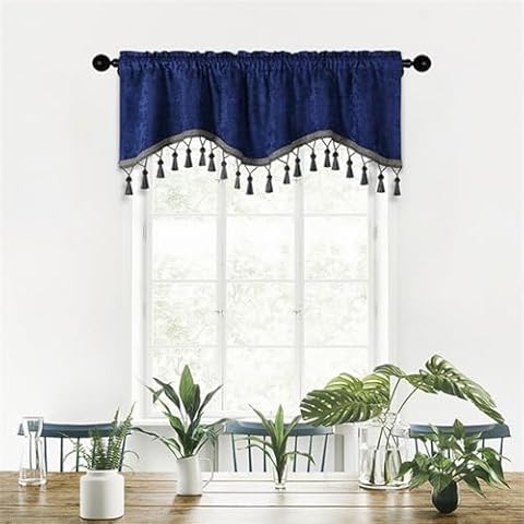 BESTORI Vintage Thermal Insulated Valance Curtains Cover