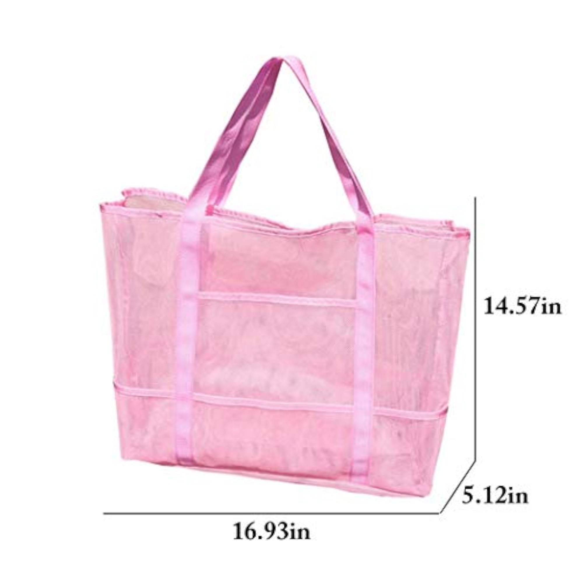 Casual Mesh Beach Bag, Multi-Purpose Tote for Travel