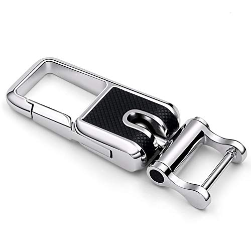 Preisvergleich Produktbild HOLY Auto Schlüsselanhänger Ring galvanisch Zink Legierung Schlüssel Bügel für Herren (Silber)