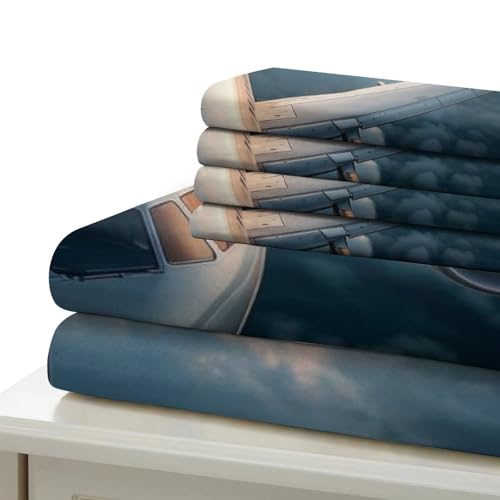 Housse de couette avion 140x200 anti-transpiration en microfibre douce single