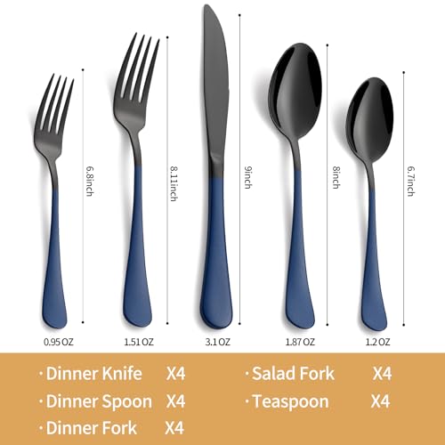20-Piece-Black-and-Dark-Blue-Silverware-Set-180-Stainless-Steel-Silverware-Set-Dark-Blue-Handle-Cutlery-Set-Service-for-4-Dinner-Knives-Forks-Spoons-Set-Flatware-Set-Finish-Dishwasher-Safe