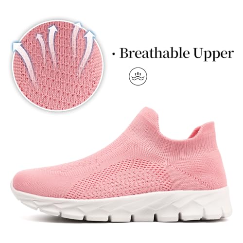 Image of Womens Shoes Running Walking Sneakers Slip On Sport Outdoor Casual Tennis Workout AthleticGym Shoes Lightweight Comfortable Fashion Fitness Shoes