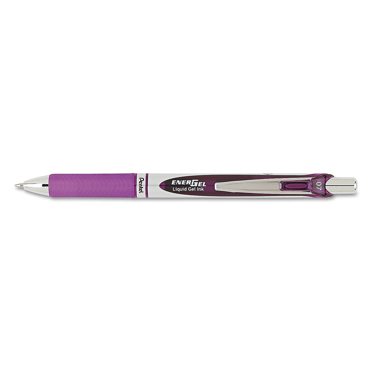 Pentel Gel Pen Retractable Metal Tip 7mm Refill Violet Barrel Ink PENBL77V 5 000 — view 6