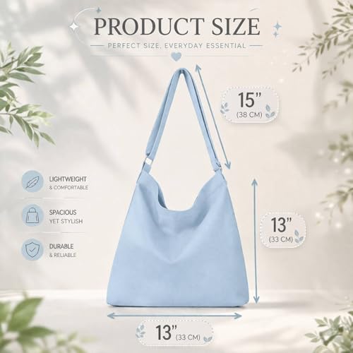 Image of Lify Women's Retro Large Size Canvas Shoulder Bag Hobo Crossbody Handbag Casual Tote - 1 Piece