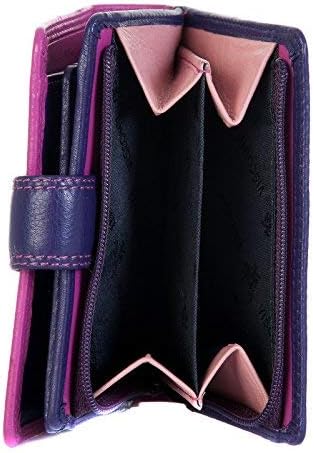 Visconti RB40 Multi Colored Berry/Purple/Dusty Pink Small Soft Leather Ladies Wallet & Purse - Image 4