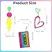 HekouJiub 3 Pairs 80 s 90 s Earrings for Women, Glow Party Neon Earring Hoop Hollow Lightning Heart Hoop Earrings Accessories Neon Jewelry for Christmas Halloween Costume Outfits