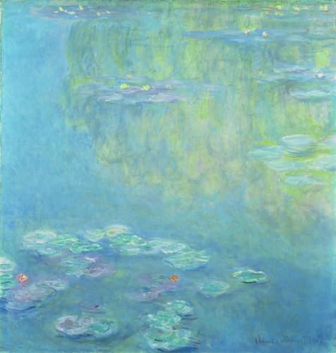 Affiche murale Les Nymphéas de Monet style graffiti impression toile 60x90cm