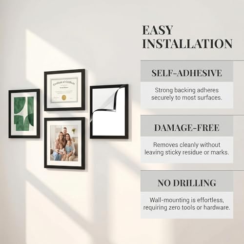 Huacan Diamond Painting Frames 12x16in/30x40cm, Magnetic Diamond Art Frame Self-Adhesive (4 Pack)