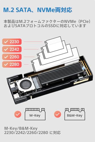 Nextorage USB3.2 Gen2x2 20Gbps M.2 SSD エンクロージャー NEM-PA の商品画像 6