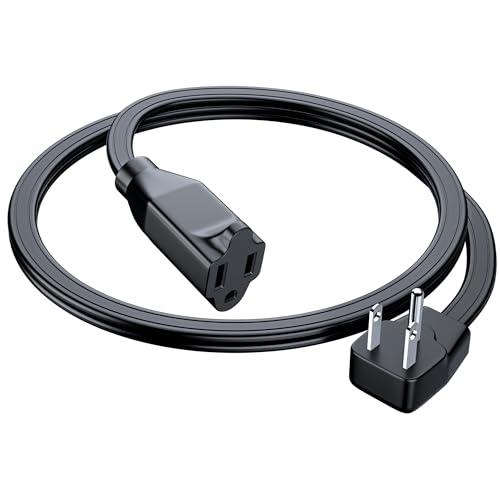 Maximm Extension Cord Heavy Duty (1 Foot) Flat Wire 3-Prong Flat Plug, 14 AWG Power Cord - UL Certified, Black, Ideal for Home and Office Use, Appliances, Electronics, Power Tools