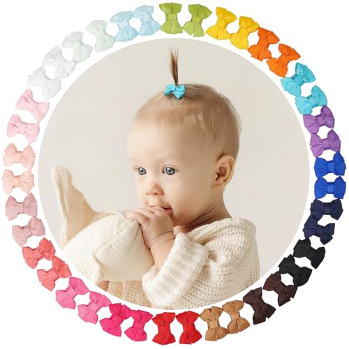 40 Pezzi 1,37 pollici Mollette Capelli Neonata,Fermagli per Capelli per Bambini,Antiscivolo,per Bambini Bambine e Neonati