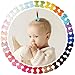 CÉLLOT 40Pcs Baby Snap Hair Clips Grosgrain Ribbon Tiny Baby Bows in 20 Colors for Infant Toddlers Fine Thin Hair (Twin Style)