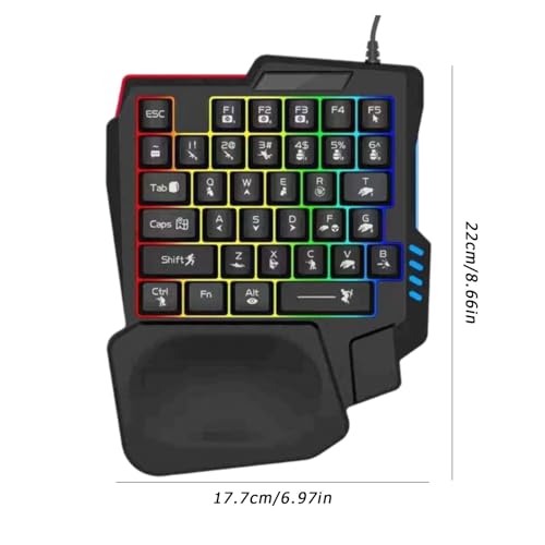 Teclado mecánico ergonómico monomanual programable para keypad de juego 2