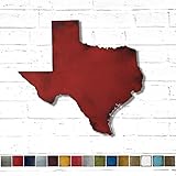 Texas metal wall art - Choose 10", 17" or 23" wide - Handmade - Choose your patina color and Any USA