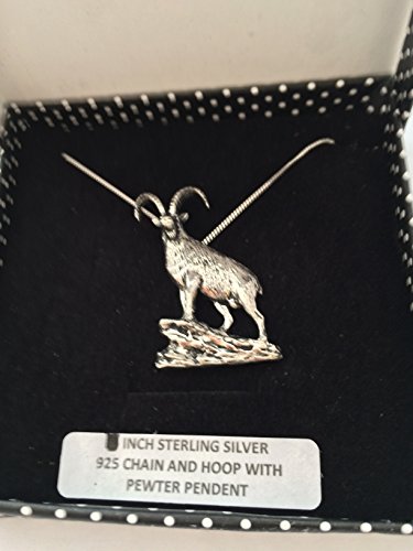 Pendentif Ibex Argent 925 collier fait main chaîne 45,7 cm boîte prideindetails