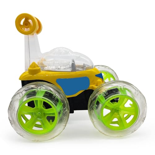 Image of Babble Buddies Kids' Stunt Car: Rechargeable Remote Control, 360-Degree Twisting Acrobatics, Music & Lights, Plus Charger (Assorted Color).