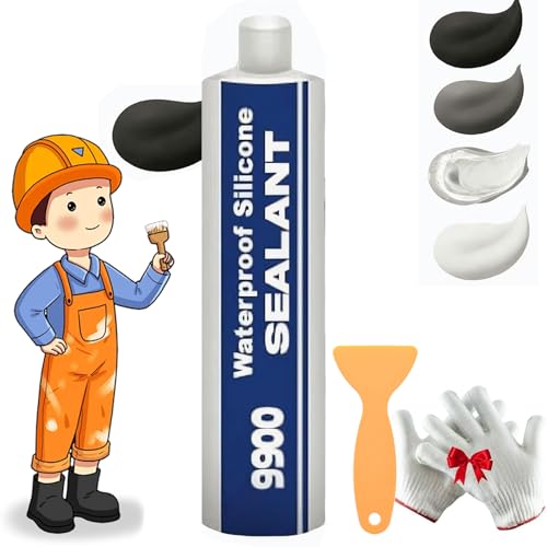 All-Purpose Super-Bonding Structural Sealant, 9900 Sealant Waterproof, Waterproof Adhesive 9900, Multi-Surfaces Adhesive for Roof Bathroom Tile (Black-1PCS)