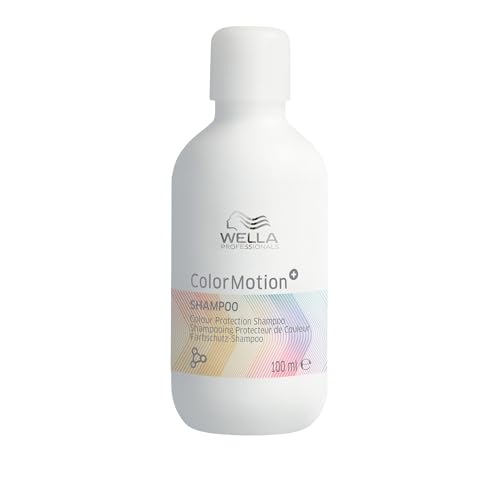 Wella Professionals ColorMotion+ Farbschutz Shampoo – professionelle Haarpflege für gefärbte Haare – Tiefenreinigungsshampoo mit WellaPlex Strukturfestiger – 100 ml