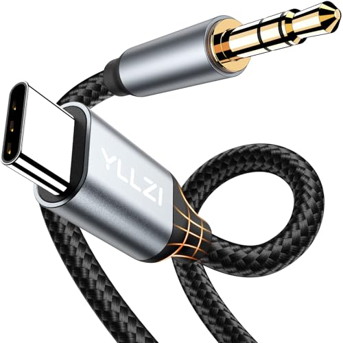YLLZI Aux Kabel USB C 1.2M, USB C auf Klinke 3.5mm Audio Aux Auto Handy f&uuml;r iPhone 17 16 15 Serie, Typ-C Audio Klinkenkabel Adapterkabel f&uuml;r Galaxy S25/S24/S23/S22, Home/Car Stereos usw