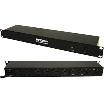 Panamax D10-PFP Rackmount Power Distributor, Compact, 10 Outlets with Circuit Breaker