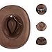 Unisex Wide Brim Cowboy Hat for Men and Women, Outdoor Faux Felt Cowboy Hats with String, Fashionable Durable Cowboy Hat, Ideal for Outdoor Activities Camping and Riding, Coffee