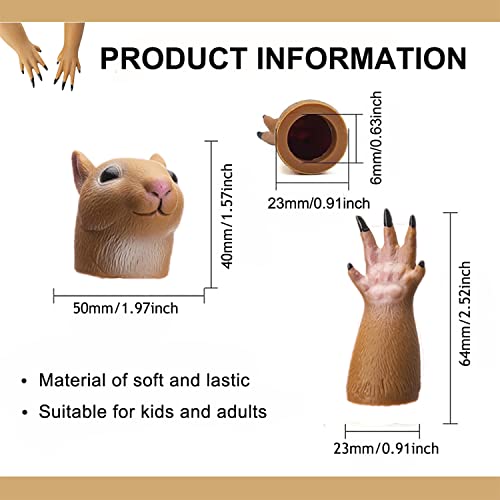 Animal Squirrel Finger Toys Hand Puppet Novelty Animal Tiny Handy Doll Props Plaything Gift For Kids Birthday Party Cosplay Performance Latex Soft Odourless #TOP1