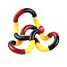 Hihamer Fidget Twister, Main Tangles Main Jouet,Jouet à Main Tangles,Jouet Tangle,Jouet Twister,Sentiment d'Enroulement Jouet Créatif (Noir Rouge Jaune)