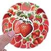 55 PCS Strawberry Stickers, Waterproof Vinyl Fresh Strawberry Decals for Skateboard, Fridge, Laptop, Phone, Luggage, Trendy Stickers for Teens, Adults, Boys and Girls #1