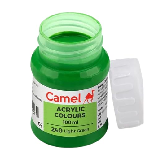 Image of Acrylic Colour (Fabric colour) 100ML - Versatile, Permanent, and Skin-Friendly Paint for Multiple Surfaces | (Light Green 240)