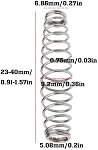 SG Store 10pcs 5.08mm Micro Astuce Soft Grip Taille de la tige Remplacement des ressorts Longueur 23-40mm pour le jardin et la taille