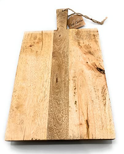 Casa Cuisine® Rústico - Tabla de cortar (45 x 25 x 4 cm), diseño de mango Cover