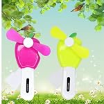 Prime Set Of 2 Pcs Cartoon Character Mini Portable Hand Held Fan for Kids Indoor and Outdoor Use Pack Of 1