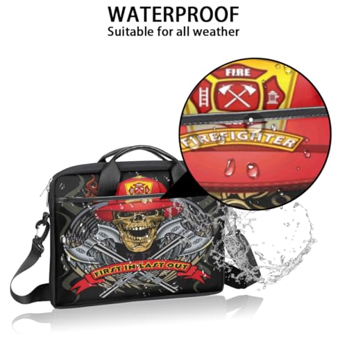Firefighter Tattoo Laptop Bag Case Shoulder Messenger Carrying Bag 13 14 15 Inch Waterproof Computer Sleeve Cover Compatible with MacBook/Notebook/HP Acer Dell Lenovo ASUS Laptop3