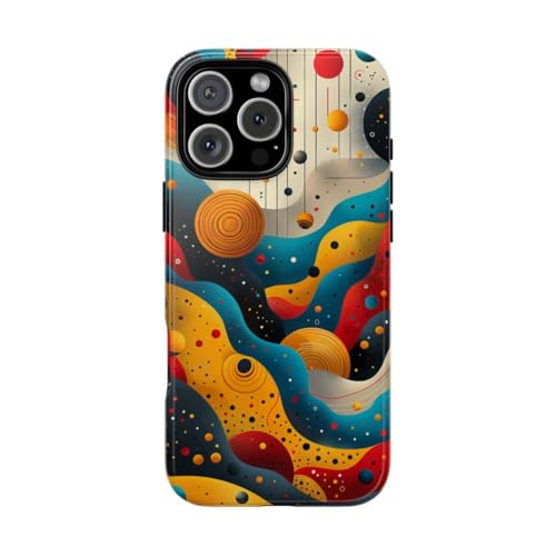 Coque rigide iPhone 16 Pro Max vagues cosmiques finition brillante