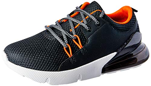 Sapato Casual Free Sport, Molekinho, Criança Unissex, Preto/Laranja, 30