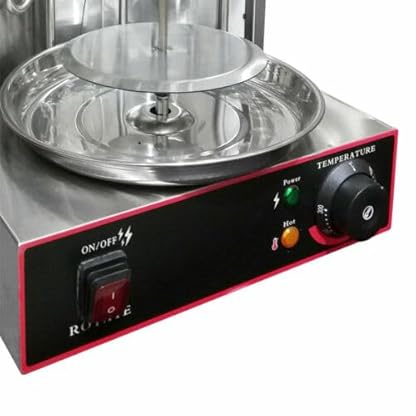 Grill Machine Gyrosmaschine Elektro Bbq Gyrosgrill 2Brenner Tischgrill Commercial Electric Rotary Kebab Maker Tool Vertikalgrill HäHnchengrill Vertikale Broiler Edelstahl Elektrogrill 3000W 220V – Bild 5