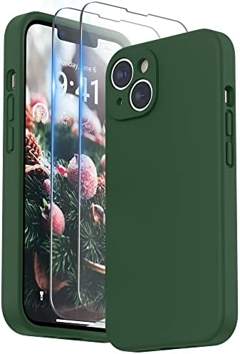 SURPHY Liquid Silicone Case Compatible for iPhone 14 Case, Individual Protection for Each Lens Shockproof Full Body Thickened Rubber for iPhone 14 6.1 inch 2022, Pink Sand