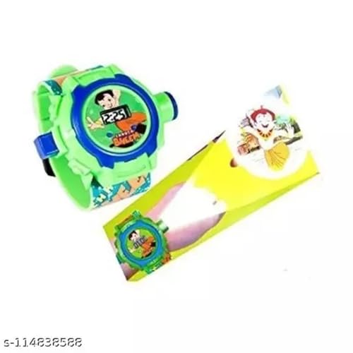 Image of Acnos Brand- Digital 24 Images Projector 7 Character Watch for Kids Boys Rubber Material Watch Diwali Gift Birthday Return Gift Best Digital Toy Watch for Boy's Girl's