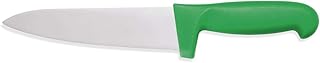 WAS 6900 255 - Cuchillo de cocina (acero inoxidable, mango de plástico de color y protección para los dedos, hoja de 25 cm), color verde