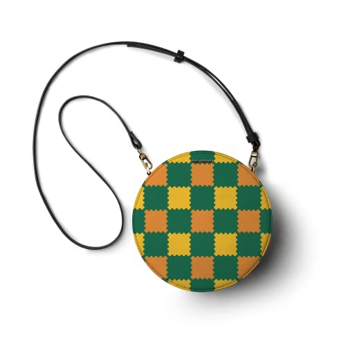 Image of DailyObjects Orbis Round Sling Crossbody Bag For Women| Beautiful Print Vegan Leather Purse With Slip Pocket Inside| Zip Closure & Adjustable Strap| Storage Space For Essentials